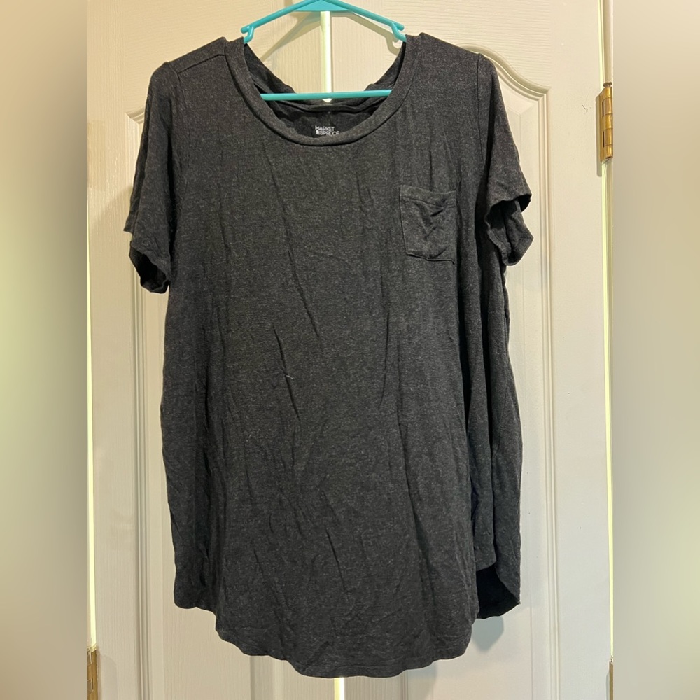 Market & Spruce 1x like new grey shirt w pocket